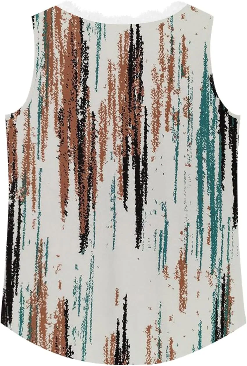 Womens Summer Tank Tops Loose Fit Lace V Neck Sleeveless Tops Shirts Dressy Casual Flowy Going Out Tank Tops