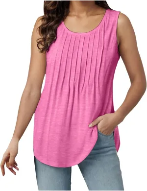 Womens Tank Tops Loose Fit Casual Flowy Tank Tops Square Neck Trendy Sleeveless Summer Tops Clothes Outfits 2025
