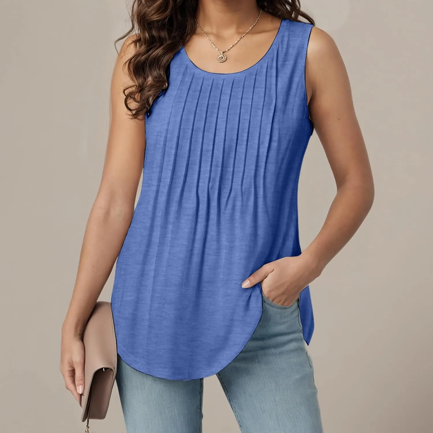 Womens Tank Tops Loose Fit Casual Flowy Tank Tops Square Neck Trendy Sleeveless Summer Tops Clothes Outfits 2025