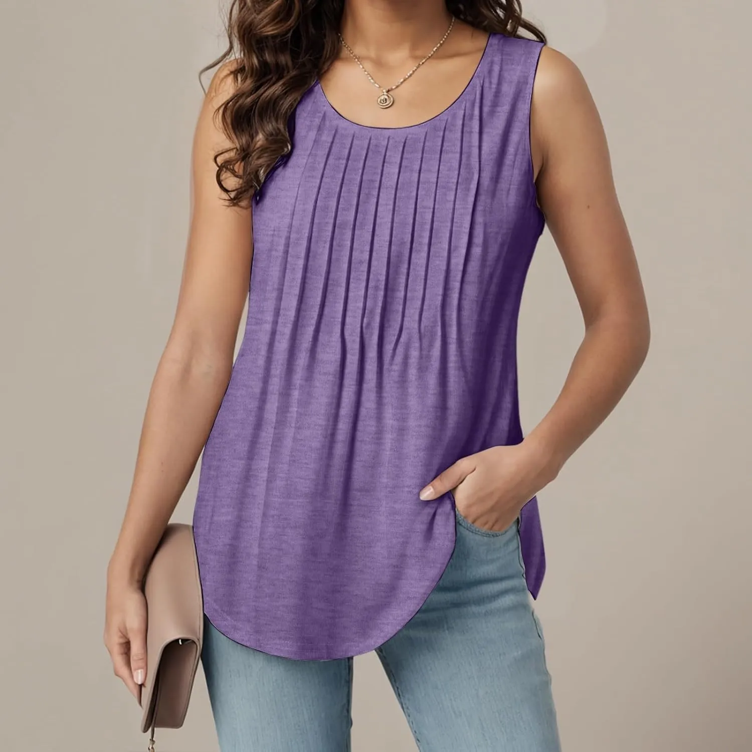 Womens Tank Tops Loose Fit Casual Flowy Tank Tops Square Neck Trendy Sleeveless Summer Tops Clothes Outfits 2025