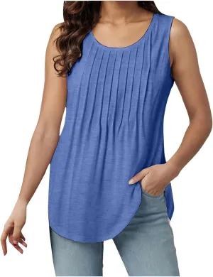 Womens Tank Tops Loose Fit Casual Flowy Tank Tops Square Neck Trendy Sleeveless Summer Tops Clothes Outfits 2025