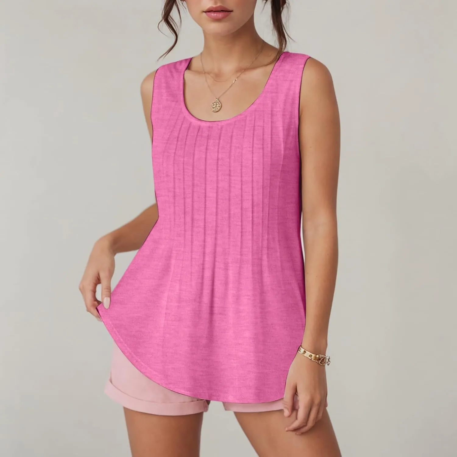 Womens Tank Tops Loose Fit Casual Flowy Tank Tops Square Neck Trendy Sleeveless Summer Tops Clothes Outfits 2025