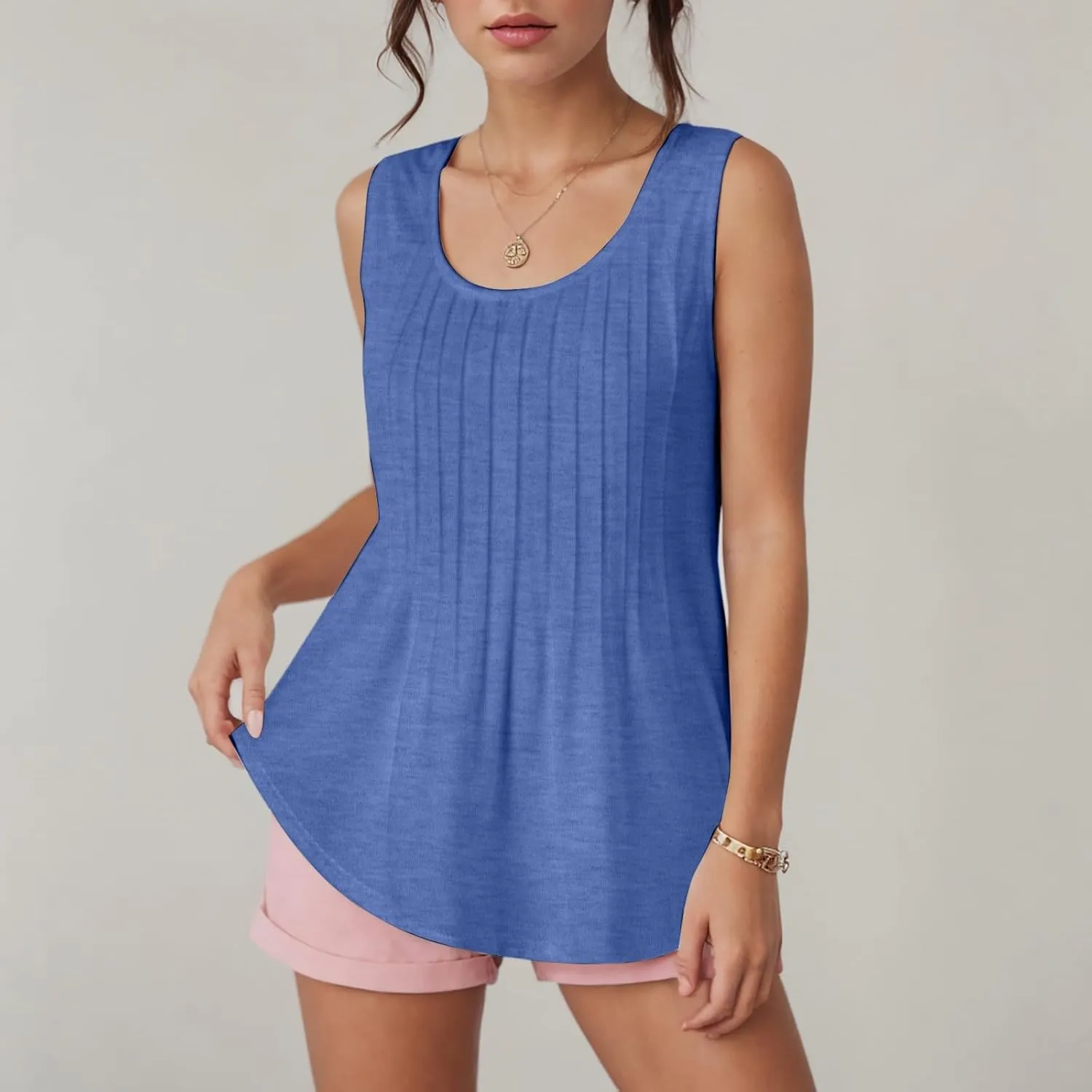 Womens Tank Tops Loose Fit Casual Flowy Tank Tops Square Neck Trendy Sleeveless Summer Tops Clothes Outfits 2025