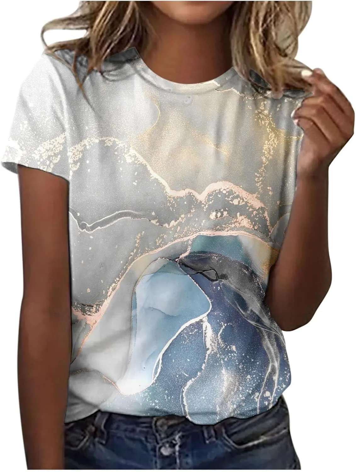 Womens Tank Tops Loose Fit Summer Tank Tops for Women 2025, V Neck Sleeve Embroidery Tops, Casual Loose Trendy