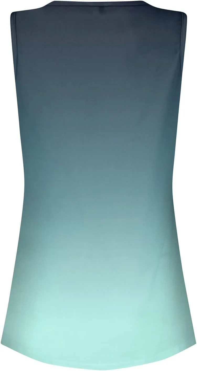 Womens Tank Tops Sleeveless Summer Tank Tops Oversized U Neck Loose Fit Button Casual Henley Tops Shirts 2025