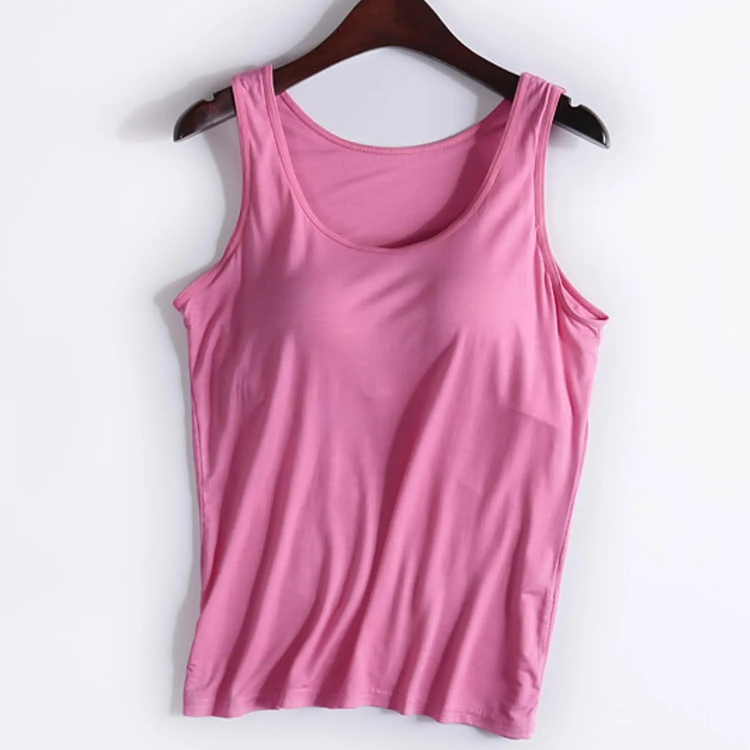 Womens Tank Tops with Built in Bra Modal Padded Camisole Yoga Bra Tanks Tops Racerback Workout Tops Cotton Undershirt