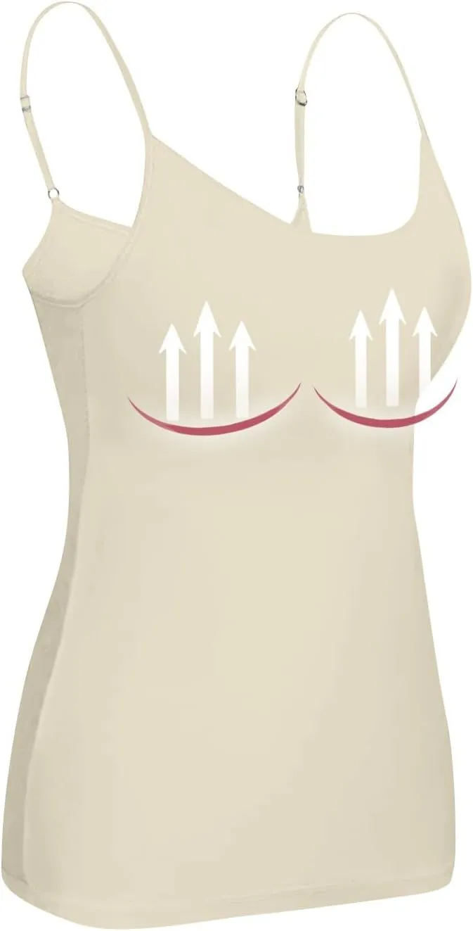 Womens Tank Tops with Built in Bras 2024 Plus Size Padded Workout Tops Casual Athletic Camisole Tops Basic Undershirts