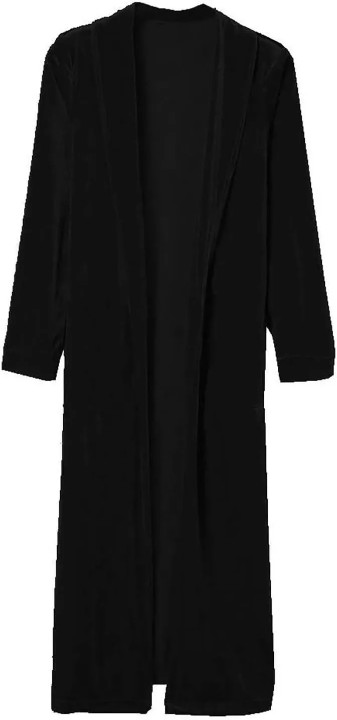 Women's Velvet Long Cardigan Blazer, Lightweight Casual Long Sleeve Jackets Oversized Loose Silky Velvet Outerwear