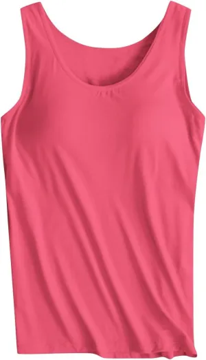 Womens Workout Tank Tops Cool-Dry Sleeveless Muscle Tank Tops Loose Fit Athletic Yoga Tops Running Shirts with Bras