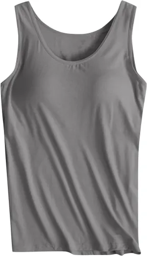 Womens Workout Tank Tops Cool-Dry Sleeveless Muscle Tank Tops Loose Fit Athletic Yoga Tops Running Shirts with Bras