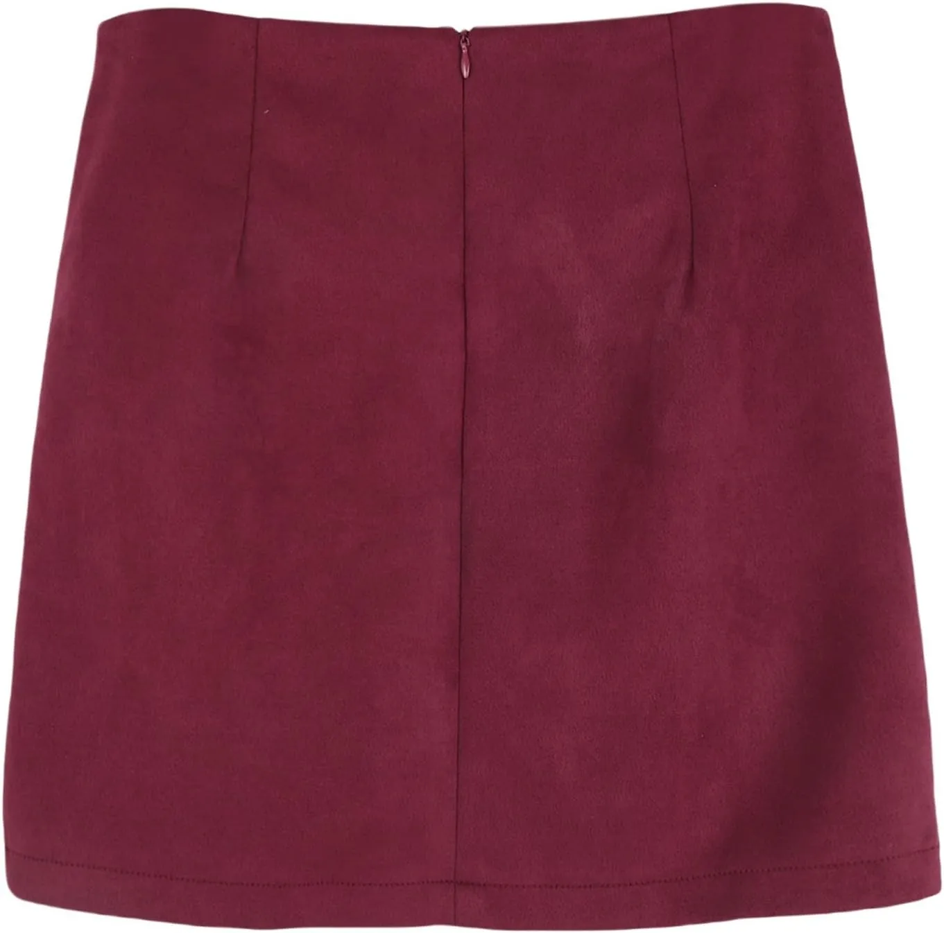XOWRTE Mini Skirt Women's Sexy Faux Suede Short Skirt High Waist Tight Pencil Skirt Plain Leather Skirt Irregular A-line
